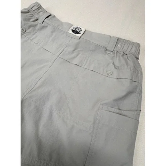 Coast Shore Men's Nylon Blend Gray Shorts Size Small Elastic Waist - Picture 11 of 16